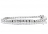18ct White Gold Tennis Diamond Bracelet 5.00 Carats