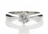 18ct White Gold Solitaire Engagement Diamond Ring 0.66 Carats