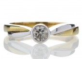 18ct Yellow Gold Single Stone Diamond Engagement Ring 0.33 Carats