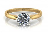 18ct Yellow Gold Single Stone Diamond Engagement Ring D SI 0.30 Carats
