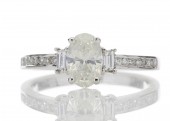 18ct White Gold Diamond Engagement Ring 1.05 Carats