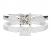 18ct White Gold Single Stone Princess Cut Diamond Engagement Ring D VS 0.60 Carats