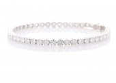 18ct White Gold Tennis Diamond Bracelet 8.26 Carats