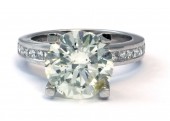 18ct White Gold Single Stone Diamond Engagement Ring J SI3 5.02 Carats