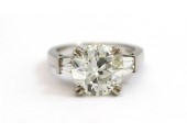 18ct White Gold Single Stone Diamond Ring I SI 2 5.01 Carats