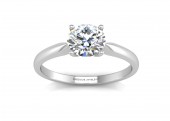 Platinum Single Stone Diamond Solitaire Engagement Ring K SI1 IGI 1.02 Carats
