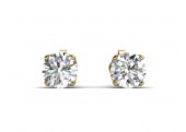 9ct Yellow Gold Diamond Stud Earrings H VS 0.10 Carats