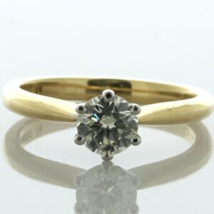 18ct Yellow Gold Single Stone Diamond Ring 0.50