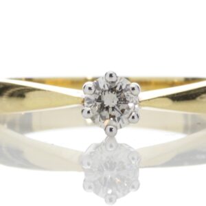 18ct Single Stone Diamond Engagement Wire Set Ring 0.60 Carats