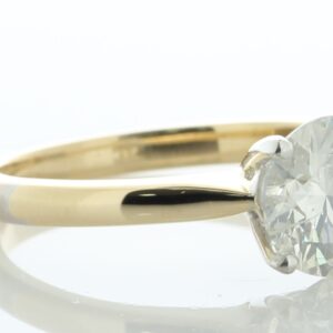 18ct Yellow Gold Single Stone Prong Set Diamond Ring 1.58