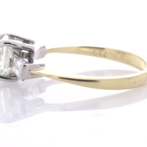 18ct Yellow Gold Three Stone Claw Set Diamond Ring (1.04) 1.54