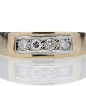 18ct Channel Set Semi Eternity Diamond Ring 0.16 Carats