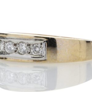 18ct Channel Set Semi Eternity Diamond Ring 0.16 Carats