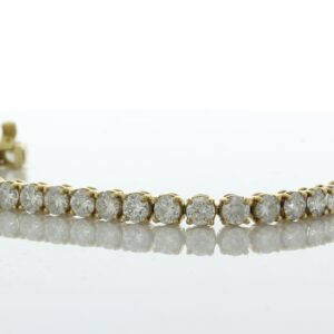 18ct Yellow Gold Tennis Diamond Bracelet 10.15 Carats