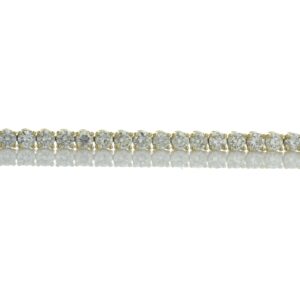 18ct Yellow Gold Tennis Diamond Bracelet 6.90 Carats