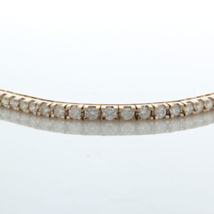 18ct Rose Gold Tennis Diamond Bracelet 5.44