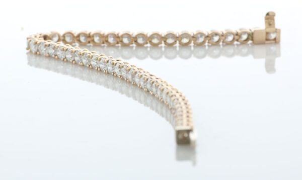 18ct Rose Gold Tennis Diamond Bracelet 10.01 - Image 3