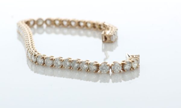 18ct Rose Gold Tennis Diamond Bracelet 10.01 - Image 4