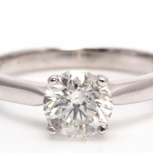 18ct White Gold Single Stone Diamond Ring 1.05 Carats