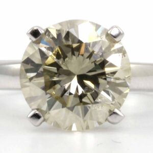 18ct White Gold Single Stone Diamond Ring 5.00 Carats