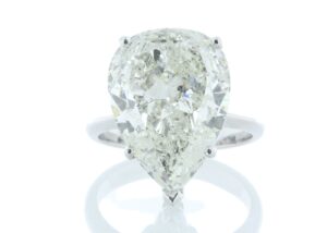 18ct White Gold Pear Shaped Diamond Ring 10.06 Carats