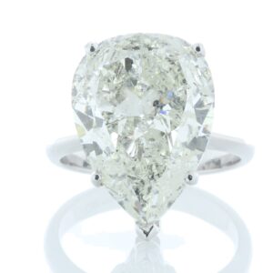 18ct White Gold Pear Shaped Diamond Ring 10.06 Carats