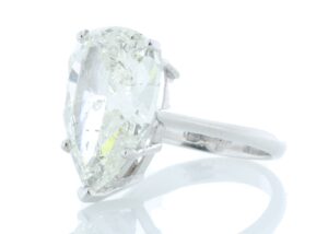 18ct White Gold Pear Shaped Diamond Ring 10.06 Carats