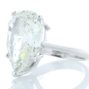 18ct White Gold Pear Shaped Diamond Ring 10.06 Carats