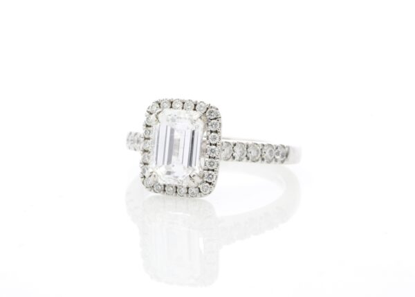 18ct White Gold Single Stone Emerald Cut Diamond Ring (1.71) 2.03 Carats - Image 5