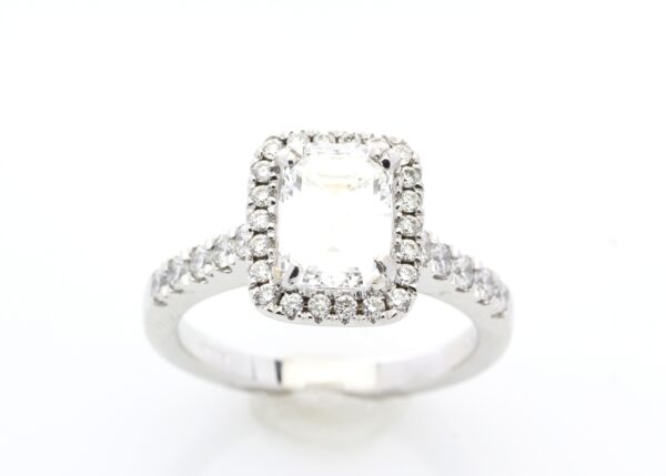 18ct White Gold Single Stone Emerald Cut Diamond Ring (1.71) 2.03 Carats - Image 7