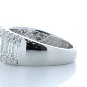 18ct White Gold Channel Set Semi Eternity Diamond Ring 2.34 Carats