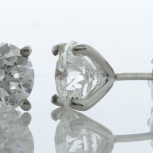 18ct White Gold LAB GROWN Diamond Earrings 4.05