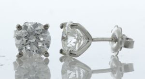 18ct White Gold LAB GROWN Diamond Earrings 4.05