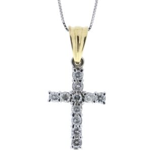 18ct White Gold Diamond Cross 0.50 Carats