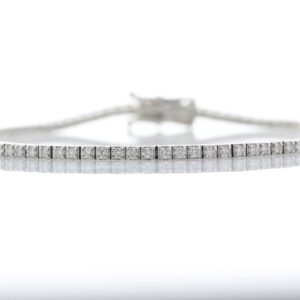 18ct White Gold Tennis Diamond Bracelet 1.11 Carats