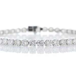 18ct White Gold Tennis Diamond Bracelet 9.03 Carats