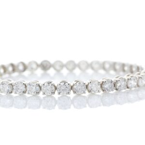 18ct White Gold Tennis Diamond Bracelet 13.15 Carats