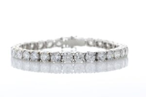 18ct White Gold Tennis Diamond Bracelet 17.00 Carats