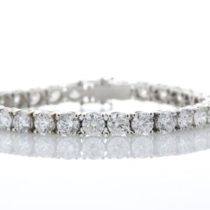 18ct White Gold Tennis Diamond Bracelet 17.00 Carats