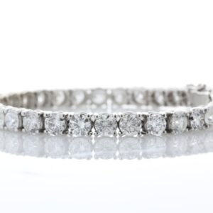 18ct White Gold Tennis Diamond Bracelet 17.00 Carats