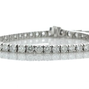 18ct White Gold Tennis Diamond Bracelet 9.23 Carats