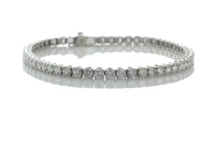 18ct White Gold Tennis Diamond 8.5″ Bracelet 5.36 Carats