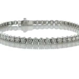 18ct White Gold Tennis Diamond 8.5″ Bracelet 5.36 Carats