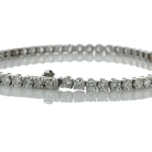 18ct White Gold Tennis Diamond 8.5″ Bracelet 5.36 Carats