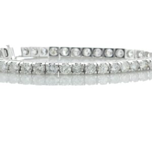 18ct White Gold Tennis Diamond Bracelet 8.5″ 4.86