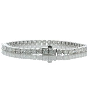 18ct White Gold Tennis Diamond Bracelet 13.43 Carats