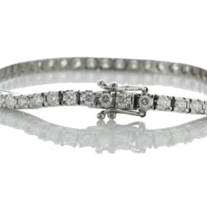 18ct White Gold Tennis Diamond Bracelet 8.5″ 4.07