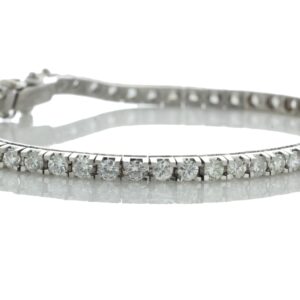 18ct White Gold Tennis Diamond Bracelet 8.5″ 4.07