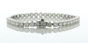 18ct White Gold Tennis Diamond Bracelet 12.42 Carats