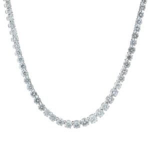 18ct 16″ White Gold Tennis Diamond Collarate 10.00 Carats